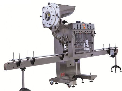 Inline bottle capper - cap feeder - 6 spindles - 6 mechanical clutches, 304 ss for sale
