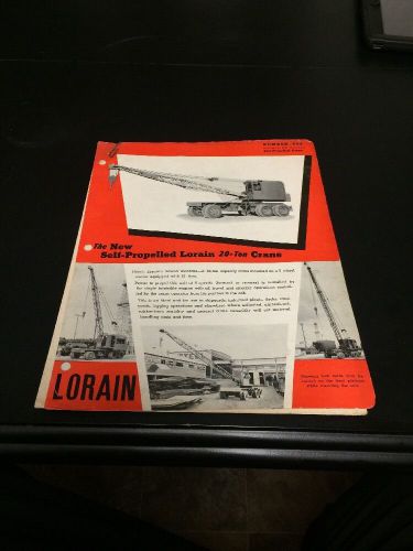 Lorain 24A  Self-propelled 20 Ton Crane Sale Brochure And Specifications