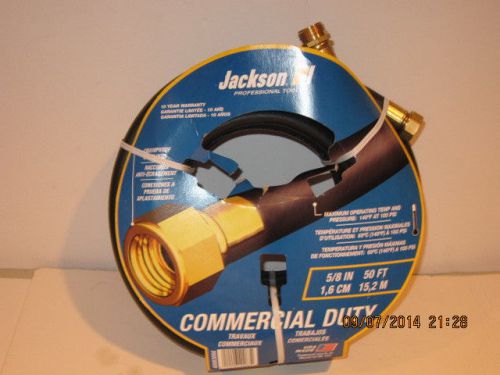 Jackson rubber commercial duty hose 50ft x 5/8-in 4008300a-black-free ship new!! for sale