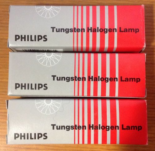 3 Philips Tungsten Halogen Lamps - 150Q/CL/DC