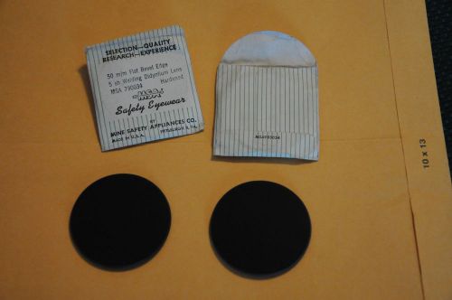Vintage 2 msa welding goggle 50mm lenses shade 5 beveled edges for sale