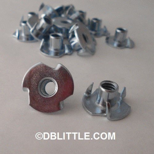 (100) 1405nt3 t nut tee nut 3 prong 1/4-20 x 5/16&#034; for sale