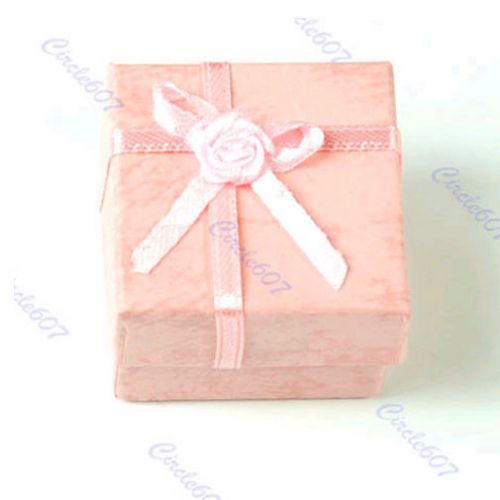 5 Pcs Square Jewellery Jewelry Gift Box Case For Ring Pink