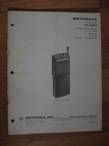 Motorola HT200 manual 406-420 450-470 MC MHz UHF