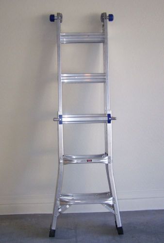 13 ft. aluminum telescoping multi-position ladder with 225 lb. load capacity typ for sale