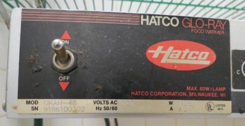 Hatco GRAH-48&#034; Glo-Ray Food Warmer Infrared Heat 1100 watt 120v Volt  Heat Strip