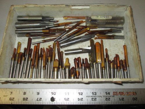 Machinist lathe mill machinist lot of new unused end cutters mills drills bits for sale