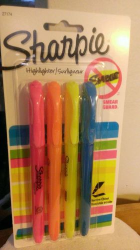 Sharpie 4 pk Chisel highlighters FREE SHIPPING!!