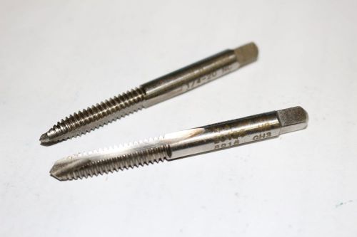 2 new hanson whitney 1/4-20 unc gh-3 h3 2-flutes hss plug spiral point taps usa for sale