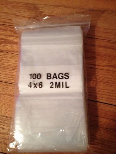 100 PLASTIC POLY ZIP LOCK BAGS WHITE BLOCK FOR JEWELRY, TOOLS, CANDY, AND MORE