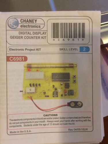 Chaney Electronics Digital Display Geiger Counter Kit C6981