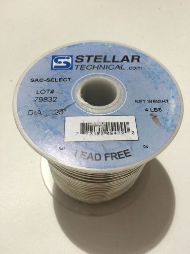 Stellar technical lead free solder dia 0.125 net weight 4lb for sale