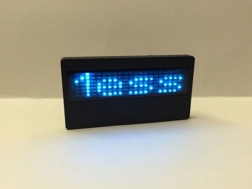 Programmable Blue LED Message Badge