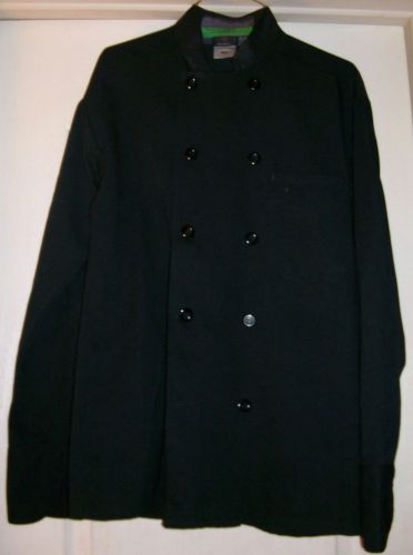 Chef Coat Black Aramark Size Small Long Sleeve 100% Polyester  Much Life Left