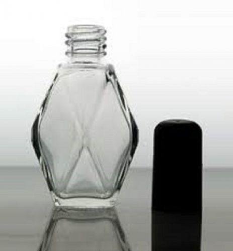 12pcs - 1 oz(30 ml) Diamond Shape Glass Bottles w/Caps