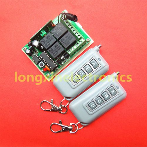 12v 4ch channel 433mhz wireless remote control switch with 2 transimitter for sale