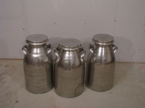 Firestone Sanaloy Stainless Steel Milk Cans