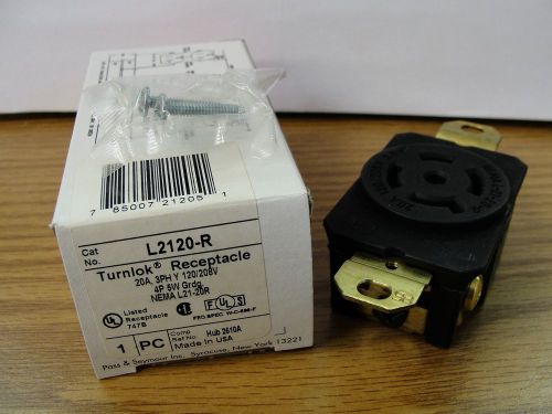 &#034;new&#034; pass &amp; seymour l2120-r 20amp 120/208v (lot of 2) for sale