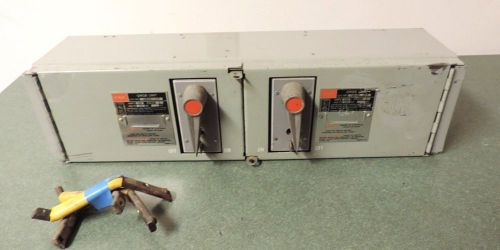Used  fpe  federal pacific  dual qmqb 1132r  100 amp 240v fused switch 3 pole for sale