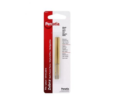 Penatia Generic Zebra Ballpoint Pen Refills Pack of 6 Metal 8004-9 New Item