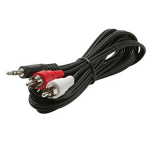 Steren 12-feet y 2-rca plugs/3.5mm stereo for sale