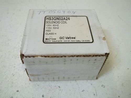 GC VALVE HS3GN02A24 SOLENOID COIL 120V*NEW IN A BOX*