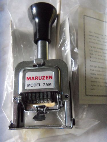 MARUZEN AUTOMATIC NUMBERING STAMP MACHINE WITH STYLUS - NEW SEALED!