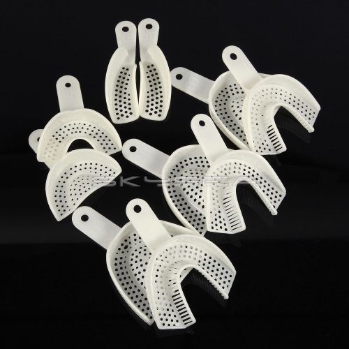 100pcs Dental Disposable Impression Trays 5 types Upper/Lower Best sell