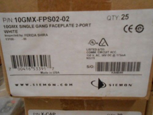 SIEMON 10GMX-FPS02-02 2-PORT FLUSH MOUNT - BOX OF 25