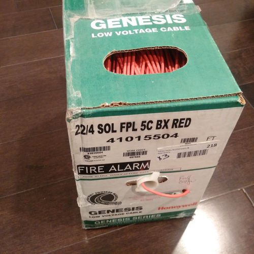 Honeywell genesis 22/4 sol fpl 5c red 500 ft low voltage cable for alarm system for sale