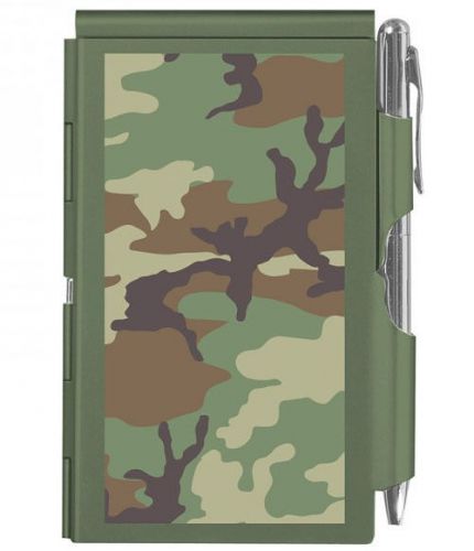 Metal Pocket Notebook - Scratch Pad with Pen in Camouflage Design