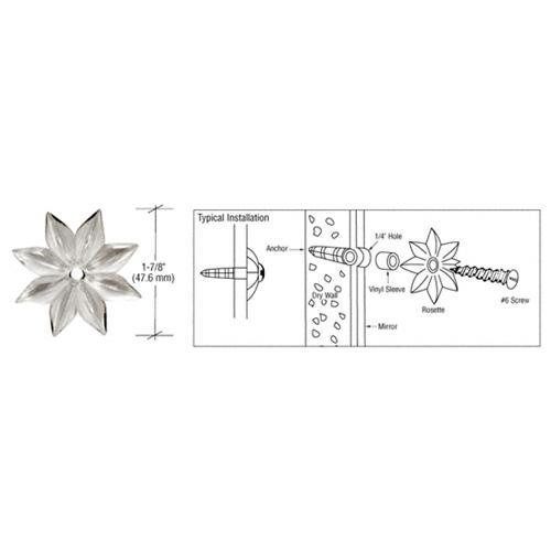 Crl clear 2&#034; plastic star rosettes 100 pack for sale