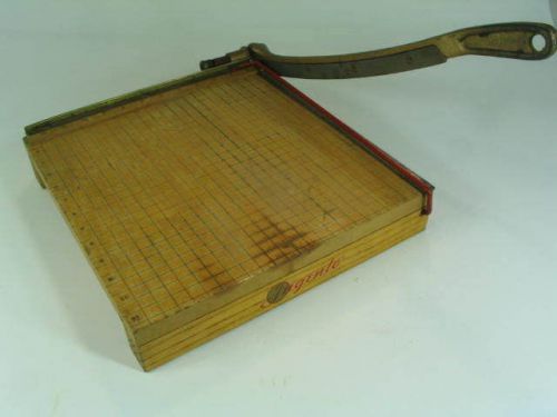 Ingento No.4 Paper Cutter Trimmer 12&#034;  Maple &amp; Oak Board w/ 1/2&#034; grid Cast Iron