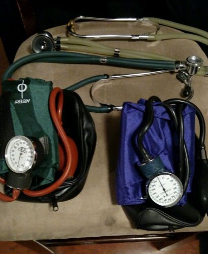 2 Stethoscopes and Blood Pressure Cuffs