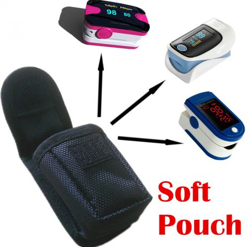 Small Soft Black portable Carrying pouch/case/bag for Fingertip Pulse Oximeter