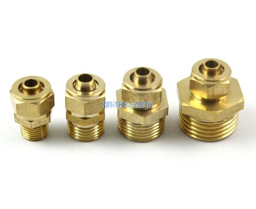 5 Pieces 8mm-1/2&#034; BSP Male Brass Pneumatic Pipe Hose Coupler Connector Fitting