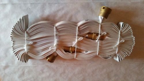 1-1/2&#034; x 125ft fire hose with brass nst couplings  brand new polyster lined for sale