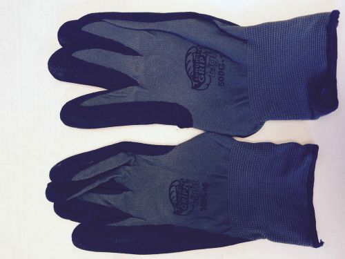Pack of 36 Global Glove Tsunami Grip Light Nitrile Black/Gray Glove 500G SZ 10