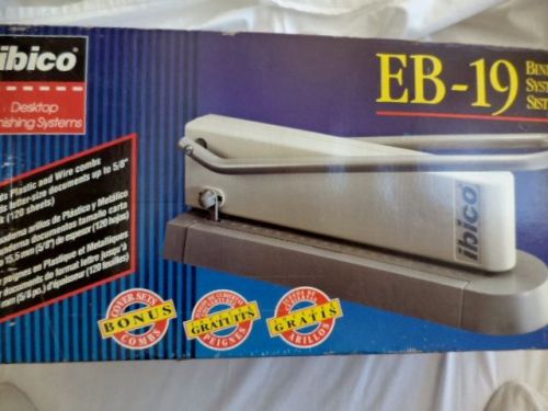 EB-19 COMPLETE DESKTOP FINISHING SYSTEMS BINDING SYSTEM NEW IN THE BOX