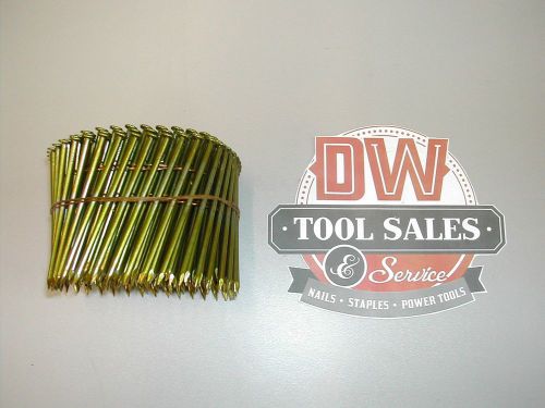 3 1/4&#034; coil nails 12d electro galvanized (3,600) 15 degree for sale