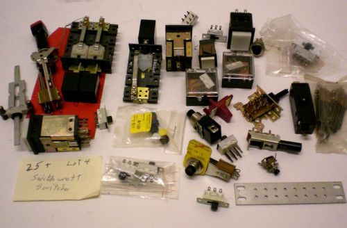 25+ Asst Switchcraft Switches &amp; Switch Parts, Lot 4, Salesman Samples,  USA