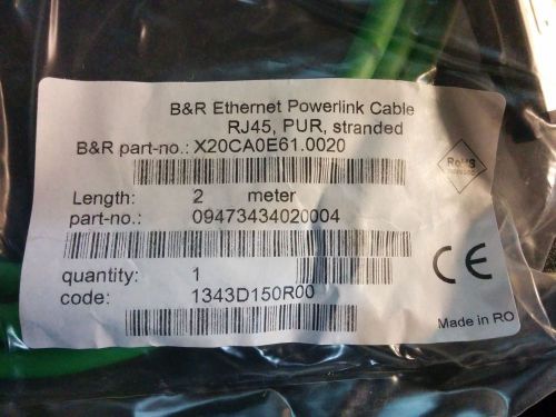 B&amp;R X20CA0E61.0020  CABLE POWERLINK  RJ45 PUR  stranded - 2meter  *NEW*