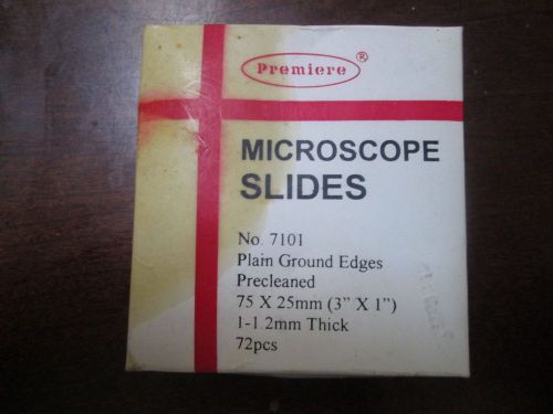 Premeiere Microscope Slides No. 7101 One Box 72 pieces