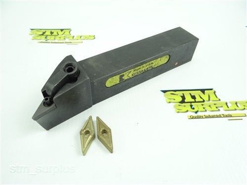 Kennametal indexable grooving tool holder 1&#034; x 6&#034; mvjnr 1630 nk4 carbide inserts for sale