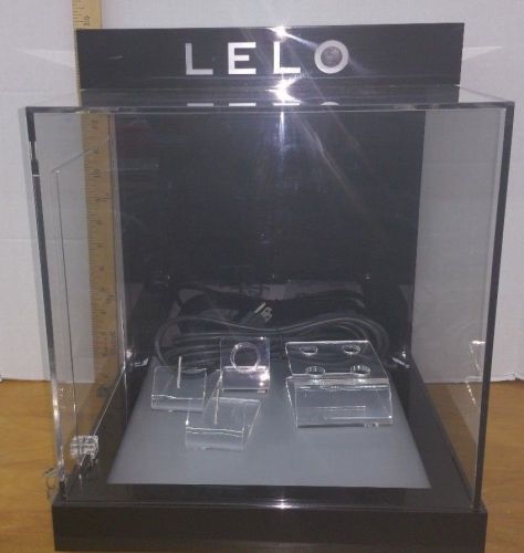 Lelo plexiglass lighted locking display case - special price!! for sale