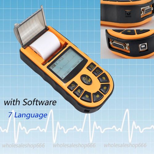 Medical Digital 1-channel Handheld Electrocardiograph ECG EKG Machine + Software