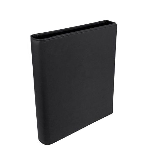 Lucrin - a4 3-section binder - smooth cow leather - black for sale