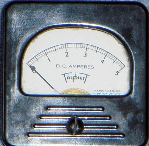 Vintage Triplett Electric Instrument Company Type BR D.C. Amperes super clean