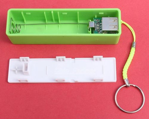 Green usb power bank case kit 18650 battery charger diy box boost module for sale