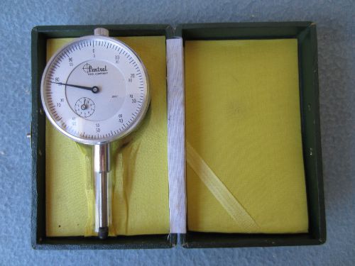 Central Tool Company .001&#034; Gauge w/ Peacock 107 Dial Gauge Case